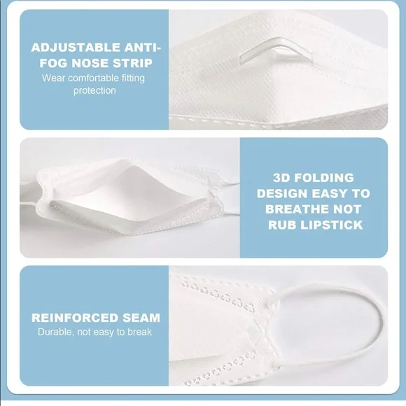 50PCS 3D Disposable 5-COLOR 4-Layer Face Masks For Adult Individually Pa… - Picture 7 of 9